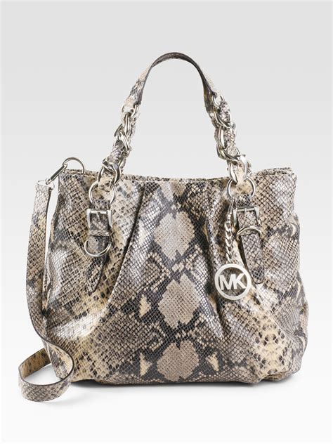 michael kors python bag|michael kors snakeskin bag.